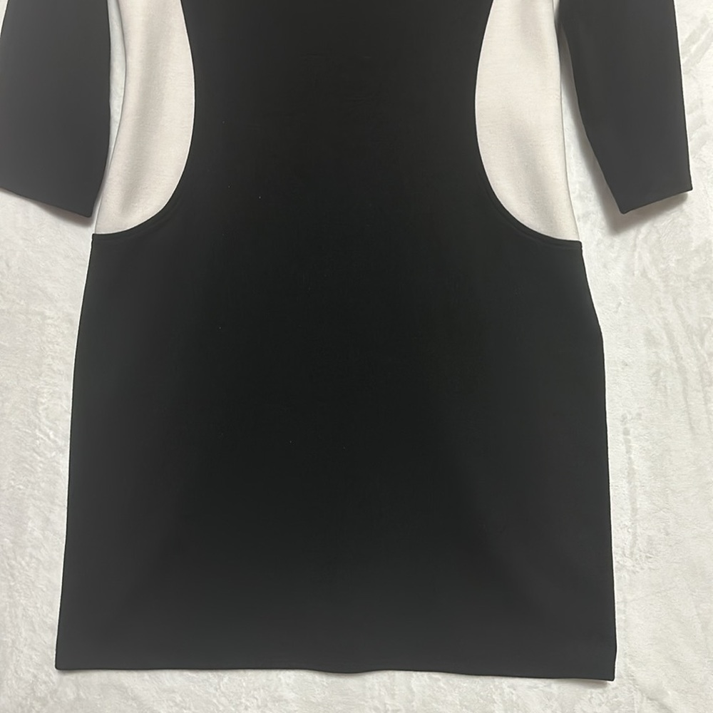 Laundry by Shelli Segal Dress Black White Long Sleeve Size 10 - Picture 3 of 9